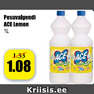 Allahindlus - Pesuvalgendi ACE Lemon 1 l