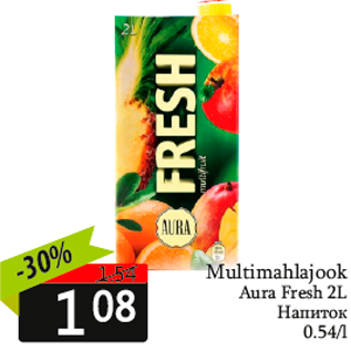 Allahindlus - Multimahlajook Aura Fresh 2L