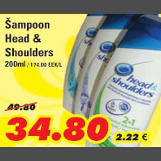 Allahindlus - Šampoon Head & Shoulders