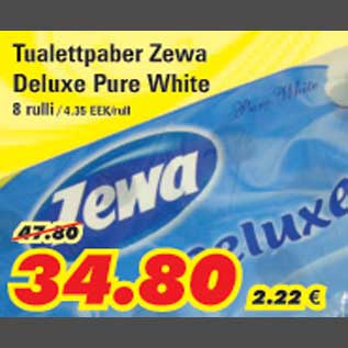 Allahindlus - Tualettpaber Zewa Deluxe Pere White