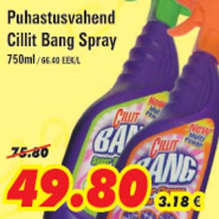 Allahindlus - Puhastusvahend Cillit Bang Spray