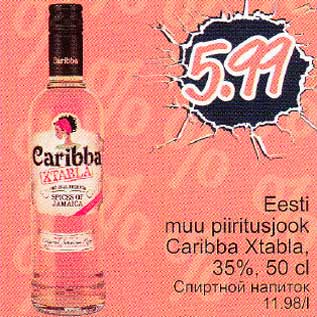 Allahindlus - Eesti muu piiritusjook Caribba Xtabla, 35%,50cl