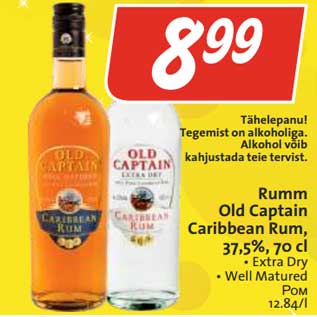 Allahindlus - Rumm Old Captain Caribbean Rum