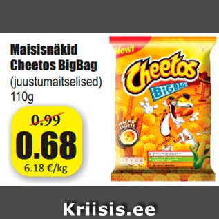 Allahindlus - Maisisnäkid Cheetos BigBag