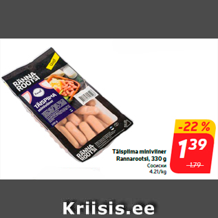 Allahindlus - Täispiima miniviiner Rannarootsi, 330 g