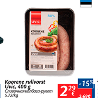 Allahindlus - Koorene rullivorst Uvic, 400 g