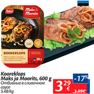 Allahindlus - Kooreklops Maks ja Moorits, 600 g