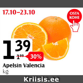 Allahindlus - Apelsin Valencia kg