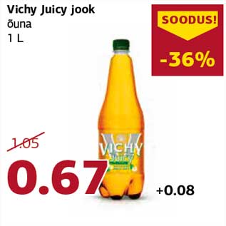 Allahindlus - Vichy Juicy jook õuna 1 L