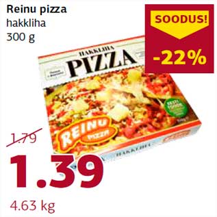 Allahindlus - Reinu pizza hakkliha 300 g