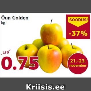 Allahindlus - Õun Golden kg