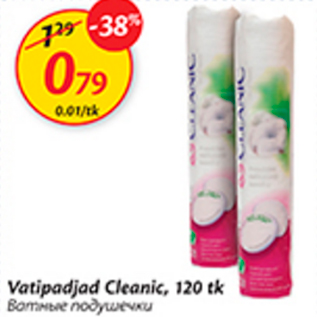 Allahindlus - Vatipadjad Cleanic, 120 tk