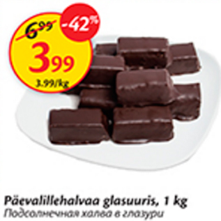 Allahindlus - Päevalillehalvaa glasuuris, 1 kg