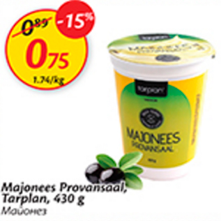 Allahindlus - Majonees Provansaal, Tarplan, 430 g