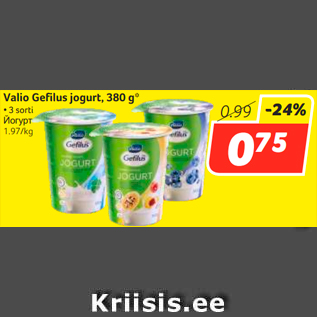 Allahindlus - Valio Gefilus jogurt, 380 g*