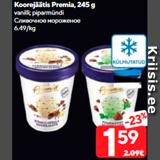 Allahindlus - Koorejäätis Premia, 245 g