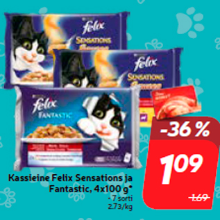 Allahindlus - Kassieine Felix Sensations ja Fantastic, 4x100 g*