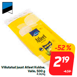 Allahindlus - Viilutatud juust Atleet Kuldne, Valio, 500 g