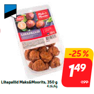 Allahindlus - Lihapallid Maks&Moorits, 350 g