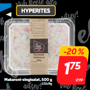 Allahindlus - Makaroni-singisalat, 500 g