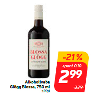 Allahindlus - Alkoholivaba Glögg Blossa, 750 ml