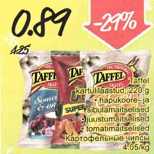 Allahindlus - Taffel kartulilaastud, 220 g