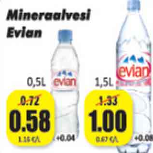 Allahindlus - Mineraalvesi Evian