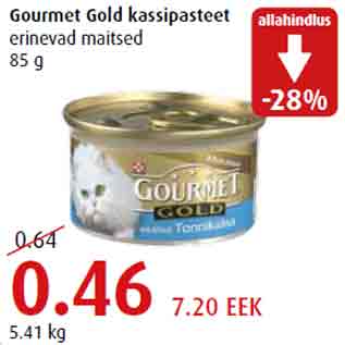 Allahindlus - Gourmet Gold kassipasteet erinevad maitsed 85 g