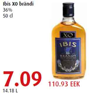 Allahindlus - Ibis XO brändi 36% 50 cl