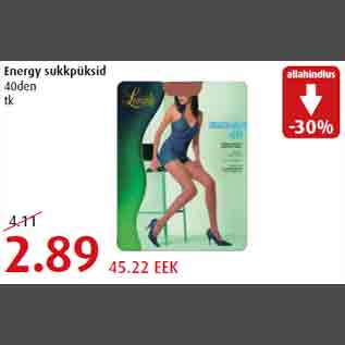 Allahindlus - Energy sukkpüksid 40den tk