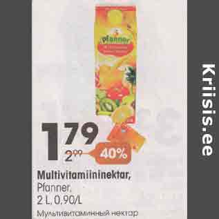 Allahindlus - Multivitamiininektar, Pfanner, 2 L