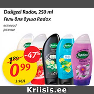 Allahindlus - Dušigeel Radox, 250 ml