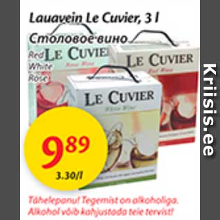 Allahindlus - Lauavein Le Cuvier, 3 l