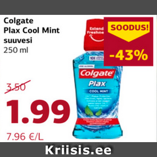 Allahindlus - Colgate Plax Cool Mint suuvesi 250 ml