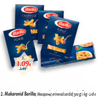 Allahindlus - 2. Makaronid Barilla;