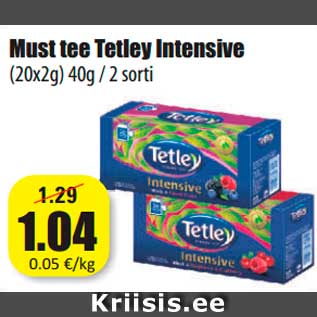 Allahindlus - Must tee Tetley Intensive