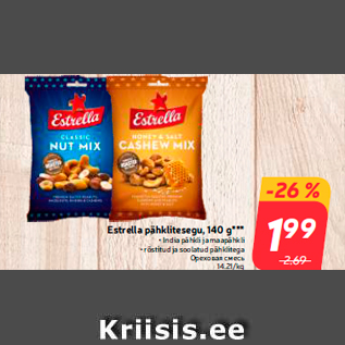 Allahindlus - Estrella pähklitesegu, 140 g***