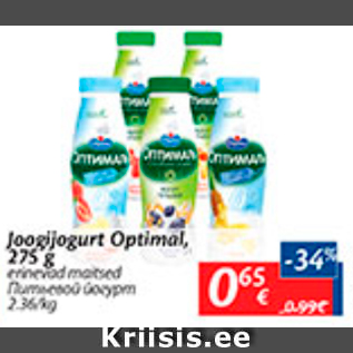 Allahindlus - Joogijogurt Optimal, 275 g