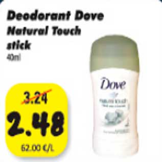 Allahindlus - Deodorant Dove Natural Touch stick 40ml