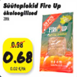 Allahindlus - Süüteplokid Fire Up Ökoloogilised 28tk