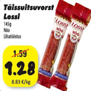 Allahindlus - Täissuitsuvorst Lossi 145g