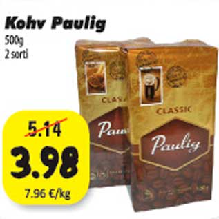 Allahindlus - Kohv Paulig 500g 2 sorti