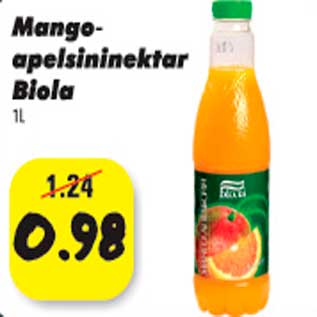 Allahindlus - Mangoapelsininektar Biola 1l