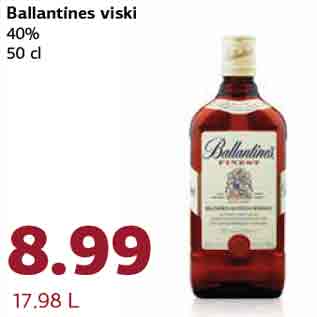 Allahindlus - Ballantines viski 40% 50 cl