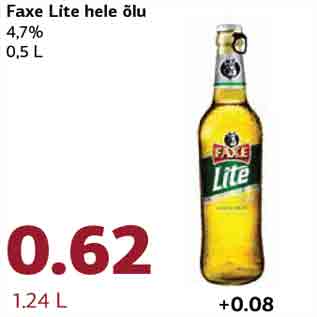 Allahindlus - Faxe Lite hele õlu 4,7% 0,5 L