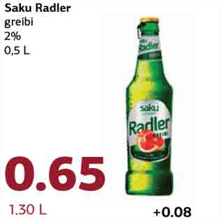 Allahindlus - Saku Radler greibi 2% 0,5 L