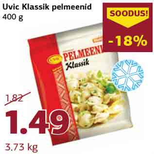 Allahindlus - Uvic Klassik pelmeenid 400 g