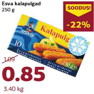 Allahindlus - Esva kalapulgad 250 g