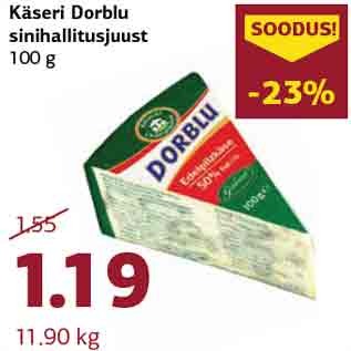 Allahindlus - Käseri Dorblu sinihallitusjuust 100 g