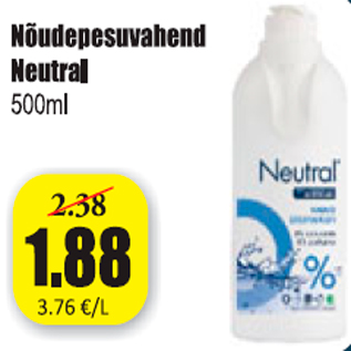 Allahindlus - Nõudepesuvahend Neutral 500 ml